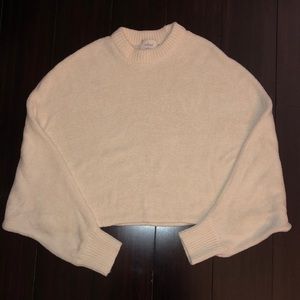 Aritzia Wilfred white crop sweater
